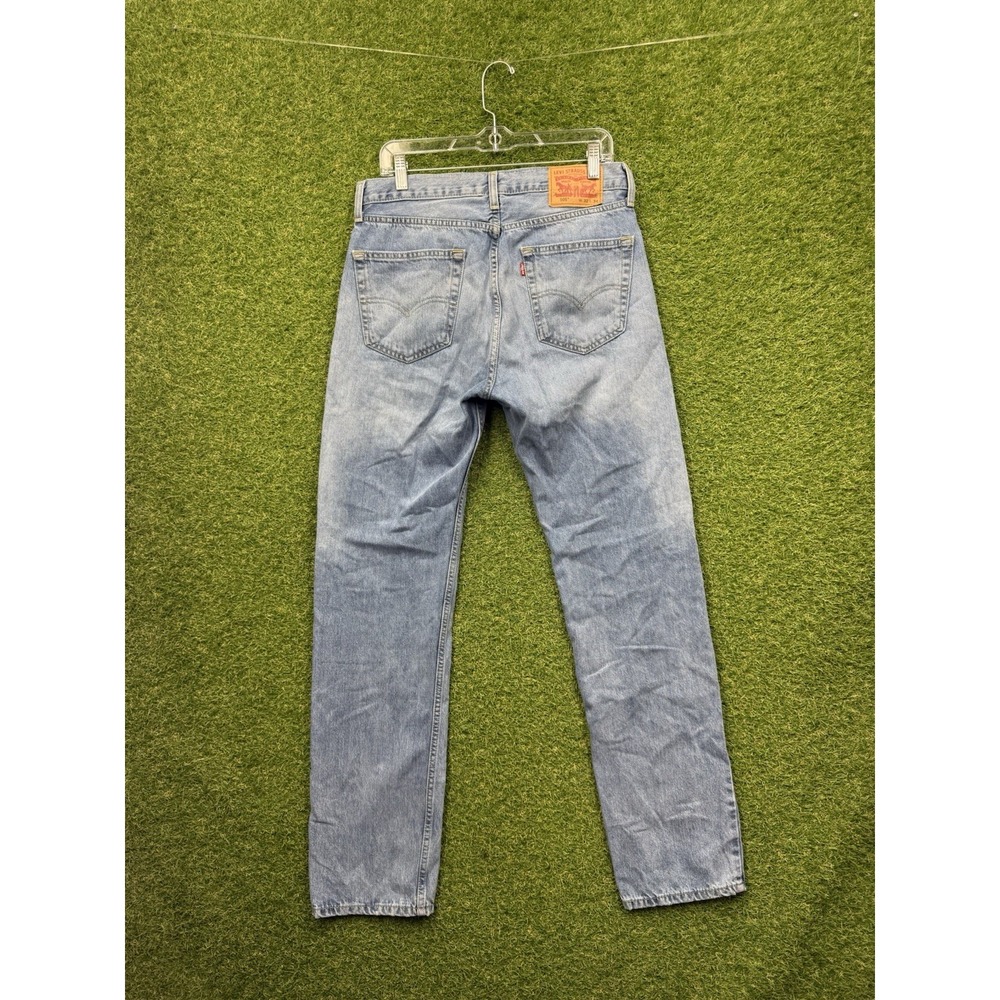 Levis 505 Jeans Mens 32x34 Light Wash Blue Straight Leg Denim Mexico Regular Fit